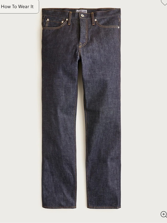 J. Crew Other - Wallace & Barnes straight-fit jean in Japanese raw selvedge denim 32/32